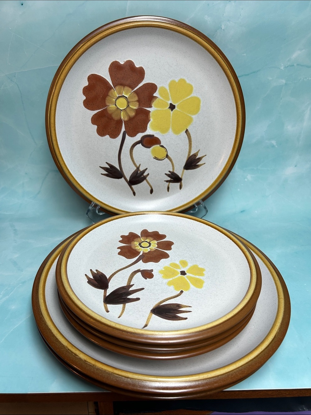 NORITAKE STONEWARE 'Louise ' 8569 DINNERWARE VINTAGE RETRO 1970's